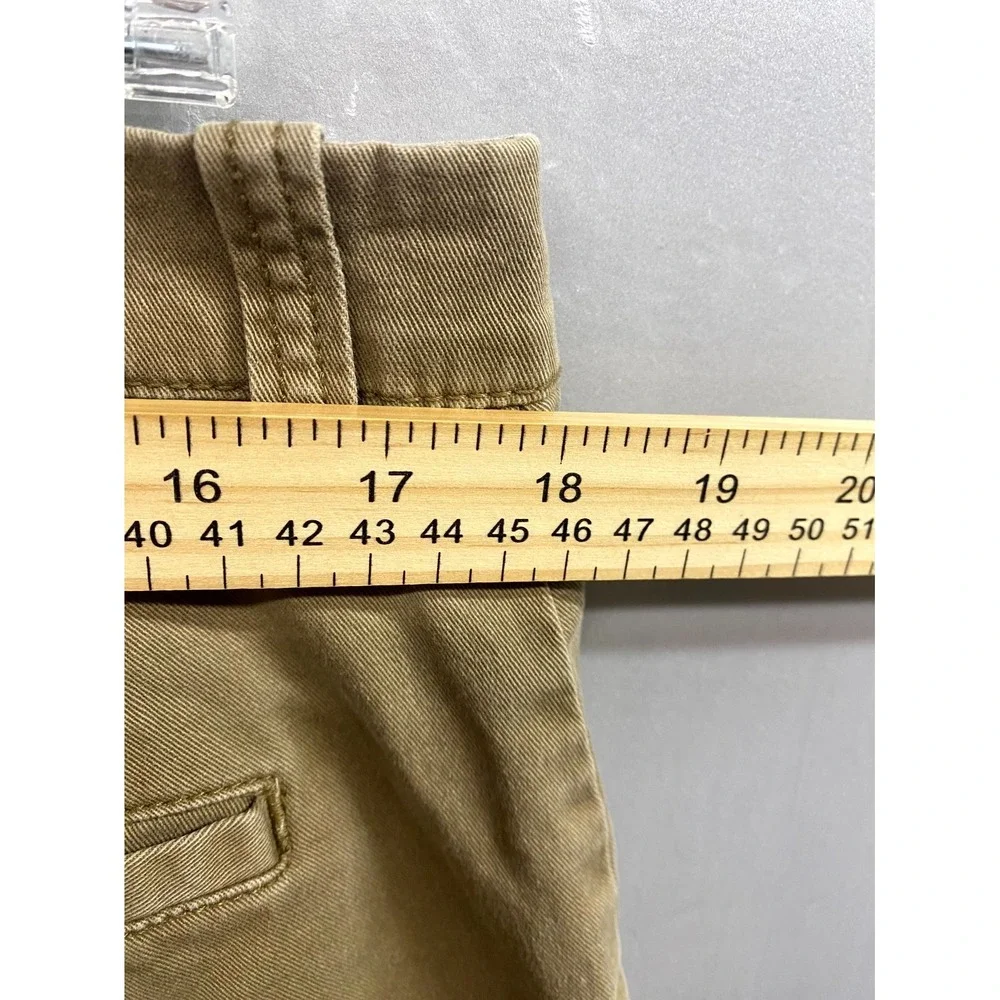 Sun River Chino Shorts Mens 36 Olive Stretch Performance Flat Front 8